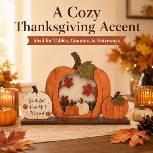 3D Fall Pumpkin Decor, fall decorations for home Thanksgiving Table Decor - Image 6