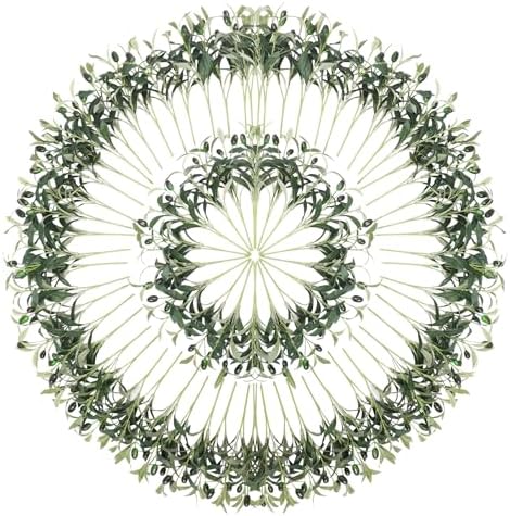 100PCS 10in Faux Olive Leaves Stems Bulk for Wedding Hotel Decor by Erlandens