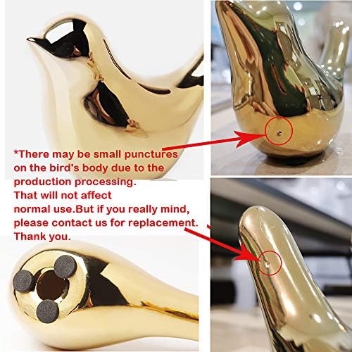 FANTESTICRYAN Small Birds Statues Home Decor, Modern Style, Gold, XL - Image 6