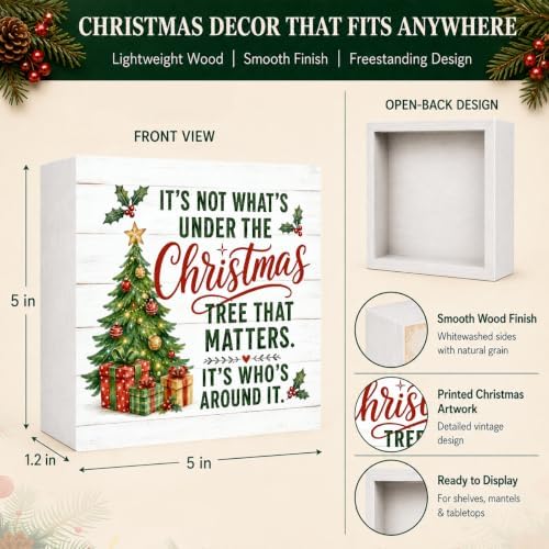 Christmas Decorations Just A Girl Who Loves Christmas Tree Wood Box Sign - Image 4
