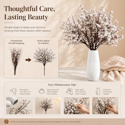Mandy's 6 Bundles Artificial White Baby’s Breath Flowers - Image 6