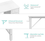 Lufeiya Small White Desk with Drawers - Image 7