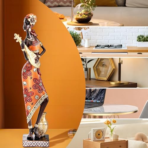 African Women Statues for Home African Art Decor For Shelf Lady Figurine - Image 6
