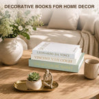 Teyomi Set of 3 Artistic Decorative Books for Home Decor with Gold Tray - Image 5
