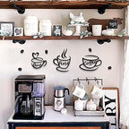 4eN But First Coffee Wall Sign – Modern MDF Wooden Wall Decor for Kitchen & Coffee Bar – Stylish Cafe & Coffee Corner Decoration-11 Pieces - Image 4