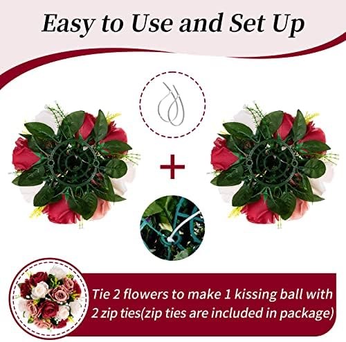 BLOSMON Wedding Flowers Balls Centerpieces Decorations for Table: 6 Pcs - Image 3
