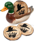 Mallard Duck Coasters Set of 6 - Handcrafted Duck Decor & Hunter Gifts by CabinObsession