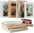 Decorative Books for Home Decor Set of 4 Large Faux Decoration Coffee Table Books Hardcover Aesthetic Book Nook Mantel Accent Modern Bookshelf Styling Entry Table Display Stackable Neutral Tones - Image 2