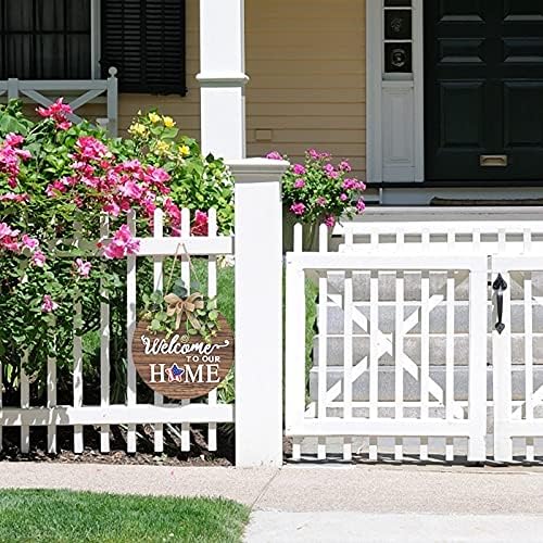 Interchange Welcome Sign Front Door Wreaths for Spring Fall Summer Winter - Image 5