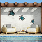 Bucherry 3 Sizes Wooden Sea Turtle Wall Decor Turtle Wall Art,Wood Color - Image 3