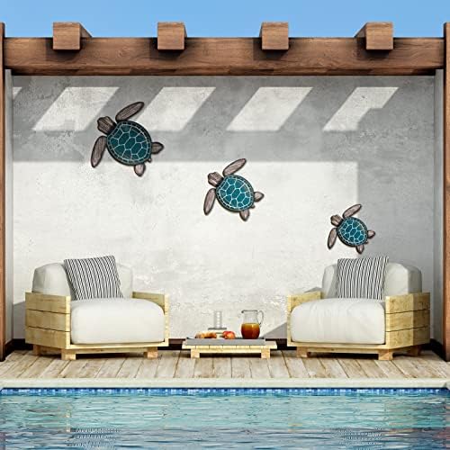 Bucherry 3 Sizes Wooden Sea Turtle Wall Decor Turtle Wall Art,Wood Color - Image 3