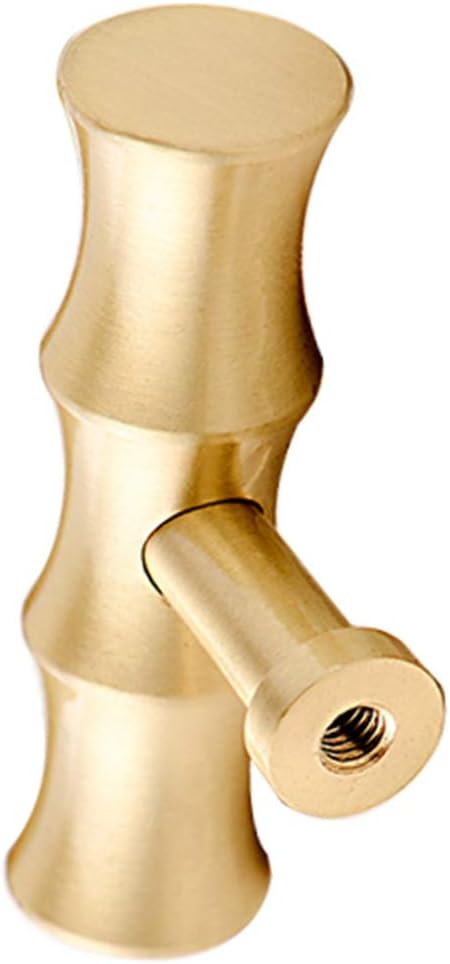 Bamboo Brass Kitchen Cabinet Knobs Gold Drawer Dresser Pulls Tbar Furniture - Image 2