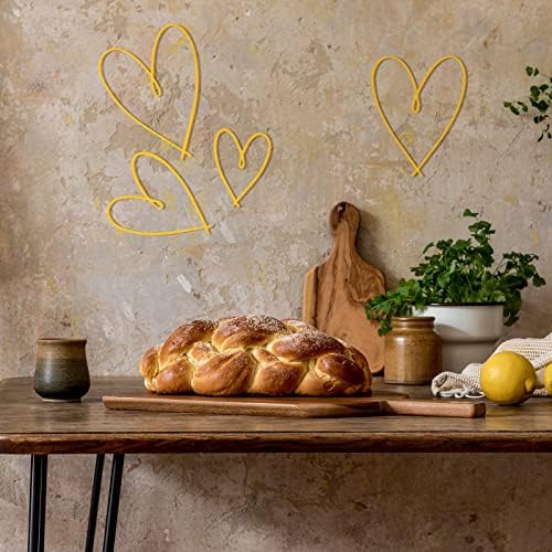 Pangda 4 Pieces Gold Metal Heart Wall Decor Ornaments, Gold - Image 4