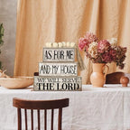 Yuntau 4 Pcs Farmhouse Christian Table Decor Stacked Wooden Block Sign - Image 6