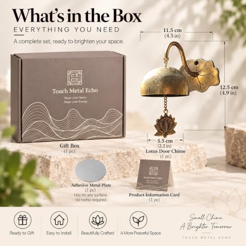 Solid Brass Bell for Door, Shopkeepers Bell for Door Opening, Magnetic Door Chime for Home & Business Entrance, Made in Korea - Image 5