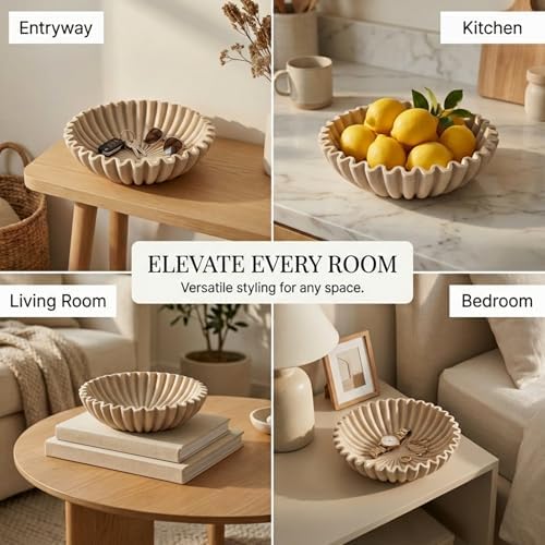 OAKOA Large Decorative Bowl for Home Decor - Key Bowl for Entryway Table - Image 4