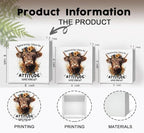Highland Cow Sign, Farm Cottagecore Animal Office Kitchen Bedroom Decor, Apparently I Have an Attitude Who Knew Wooden Box Signs, Apparently Highland Cow Gifts for Women Men 8x8 in Decorative Signs & Plaques - Image 7