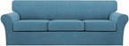 Turquoize 4 Piece Sofa Covers for 3 Cushion Couch Sofa Slipcover Soft Couch by Turquoize