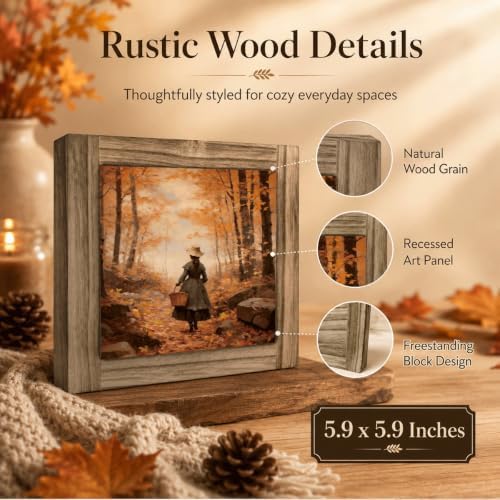 Autumn Woodland Stroll Wood Plaque Sign, Fall Farmhouse Decor Art Decor 26 - Image 3