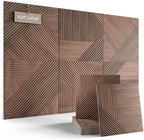 Fluxynara 6-Pack Felt Bulletin Board, Walnut Crossing Lines by FLUXYNARA