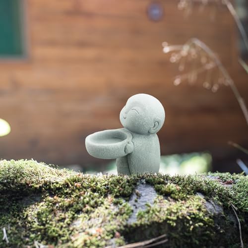 Landical Buddha Sandstone Statues Zen Monk Sculptures,Jizo Monk - Image 5