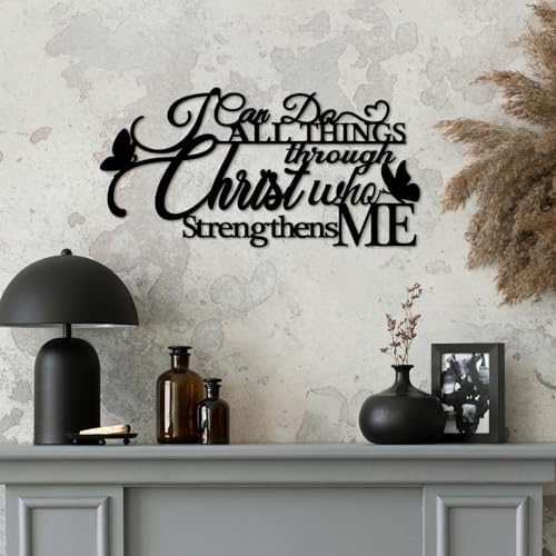 I Can Do All Things Through Christ Metal Wall Sign, 14.5x7.2 in - Image 5