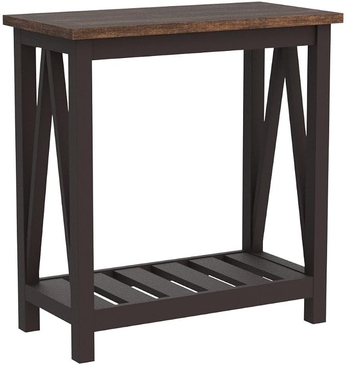 ChooChoo Farmhouse End Table, Rustic Vintage Narrow End Side Table - Image 5