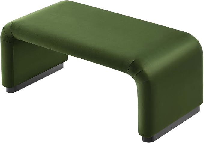 Modway EEI-6735-BLK-MOS Koda Performance Velvet Waterfall Ottoman - Image 6