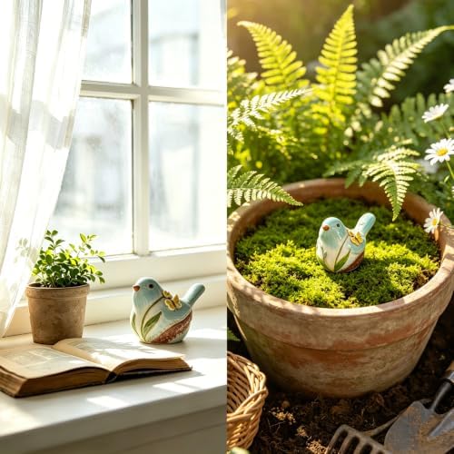 Bird Figurines for Shelf Decor, Resin Animal Figurines for Home - Image 3