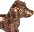 Mind Reader Dachshund Figurine, Desk or Bookshelf Home Decor, Cast Aluminum, Antique Brass Finish - Image 4