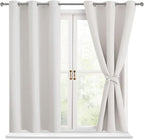 Short Blackout Curtains for Bedroom, 42 x 45 Inch, 2 Panels | Thermal Insulated by Hiasan