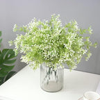 CATTREE Artificial Plants, Faux Plastic Pearl Flowers Gypsophila Shrubs Fake Grass Simulation Greenery Bushes Indoor Outdoor Home Decor Garden Yard Verandah Wedding Bridal Bouquet Decoration 4 Bundles - Image 2