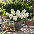 Ttranewsoo Hydrangea Artificial Flowers,Fall Hydrangeas Artificial Flowers, Fake Fall Dried Hydrangea Decoration,Faux Silk Flower with Stems Winter Decor Without Vase White 8PCS - Image 6