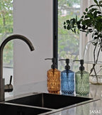 JASAI 18Oz Amber Glass Soap Dispenser with Black Pump for Bathroom. - Image 7
