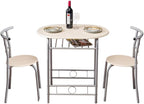VINGLI 3 Piece Dining Set, Small Kitchen Table Set by VINGLI
