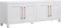 Henn&Hart Rectangular TV Stand for TV's up to 80" in White, TV Stands for the by HennHart