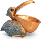 Pelican Statue Candy Dish - Resin animals - Whimsical Decor for Entryway Tables - Coastal Decor Resin Key Holder - Beach Jewelry Dish for Office Desks and Home Accents - Image 5