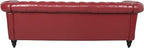 LEVNARY Chesterfield Sofa, Classic Tufted Upholstered Leather Couch, Modern 3 - Image 7