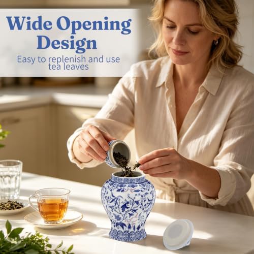 7.87 inch Small Chinoiserie Ginger Jar, Decorative Ceramic jar - Image 5