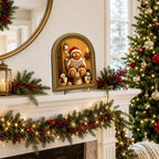 Christmas Bathroom Decor Funny Gingerbread Snowman Wall Art Table Decor - Image 4