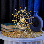 Ferris Wheel Bookshelf Decor Gold Modern Gift - Shelf Decor Accents Ornament - House Decorations Living Room - Fireplace or Desk Decor - Entryway Decor. (Art Deco) - Image 3