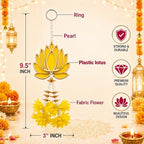 Lotus Hanging Wall Decor for Diwali Decoration, Home, Pooja Temple Set of 6 - Image 2