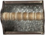 Primitives by Kathy Spindle Handle Tray, Small, Distressed Metal - Image 3