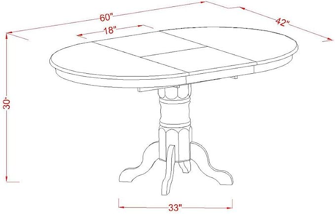 East West Furniture AVT-OAK-TP Avon Modern Kitchen Table - Image 3