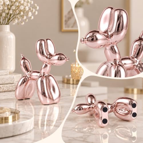 Balloon Dog Sculpture Modern Home Decor Collectible Figurines Funky Statues for Bedroom Trendy Animal Decor for Coffee Table Living Room Decor - Image 4