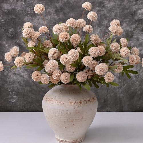 Waipfaru 10pcs Fake Silk Pompon Mums Artificial Flowers by Waipfaru