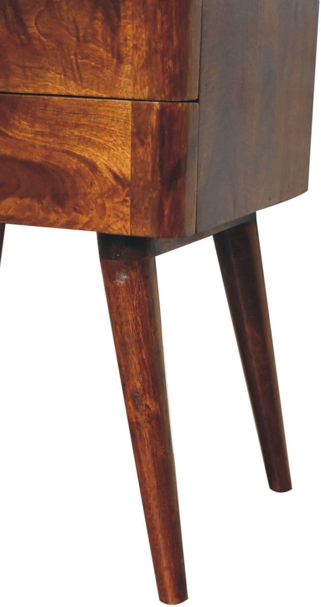 Scandinavian Design Chestnut T-Bar Nightstand - Image 8