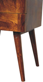 Scandinavian Design Chestnut T-Bar Nightstand - Image 8