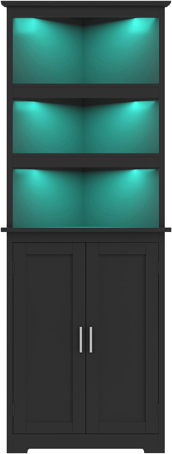 TEENFON Corner Cabinet, Tall Corner Hutch by TEENFON