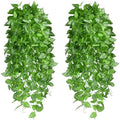 Fake Watermelon Pattern Vines Artificial 2 Pack, 40" Unique Pattern Leaf Hanging Plants for Wall Decor Indoor, Artistic Trailing Vines for Boho Modern Home Decor by Unknown